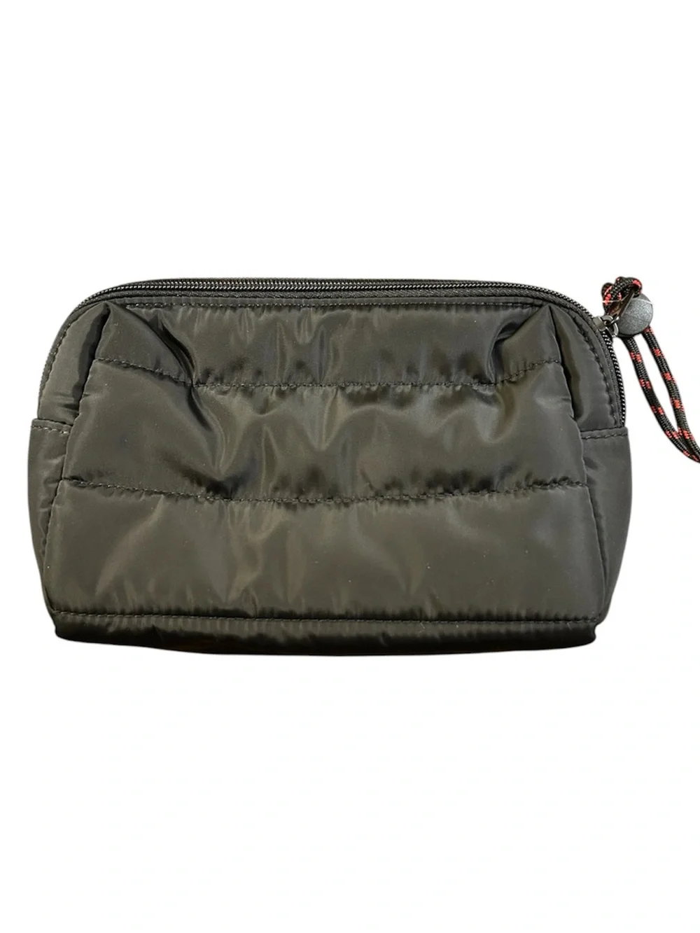 Victoria’s Secret PINK Quilted Cosmetic Pouch with Rhinestone Kiss Lip Black